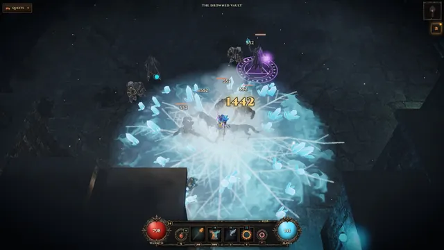 EMBERSWORN screenshot. In play, with the interface.